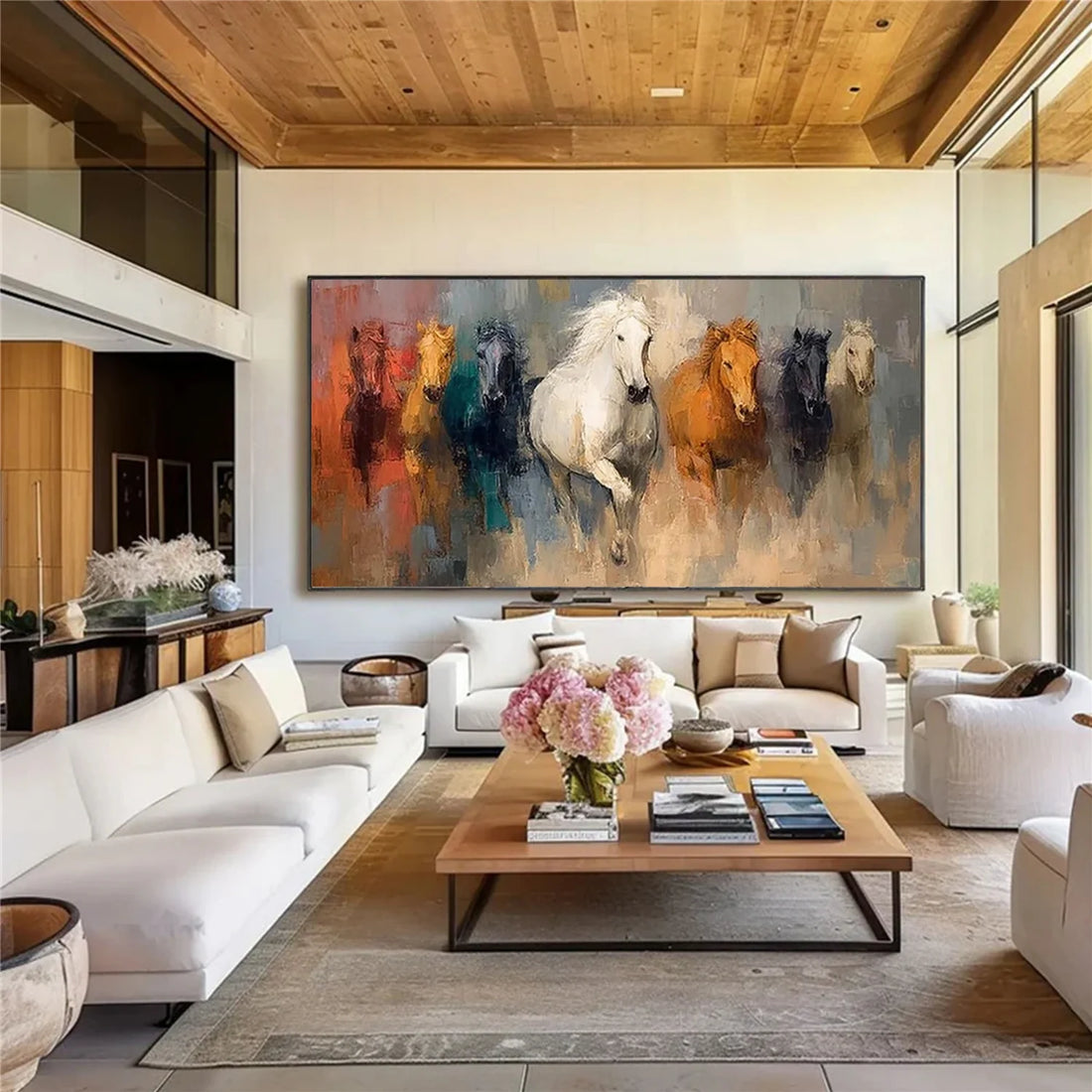 Abstract Animal Horse Wall Art #AL186