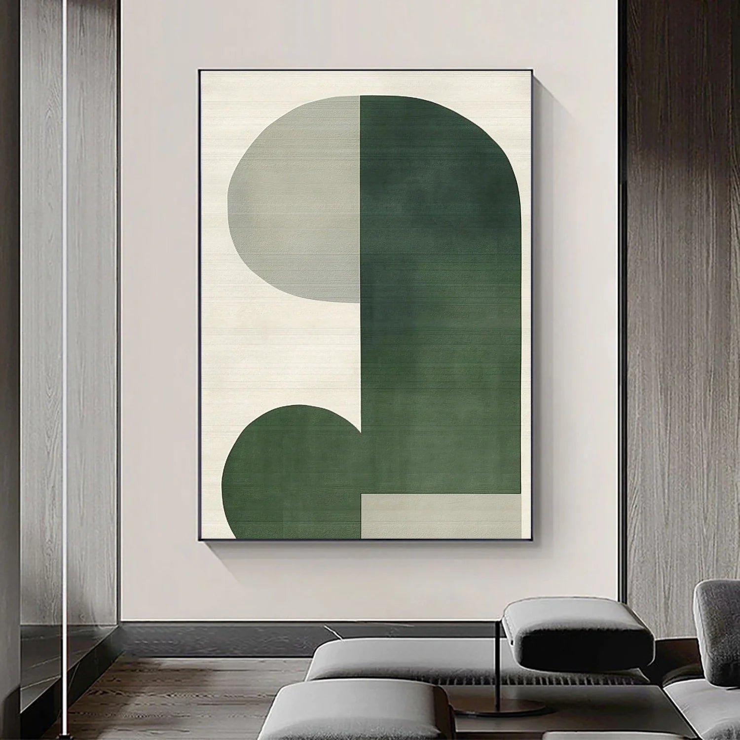 Green Abstract Art Painting #WS451