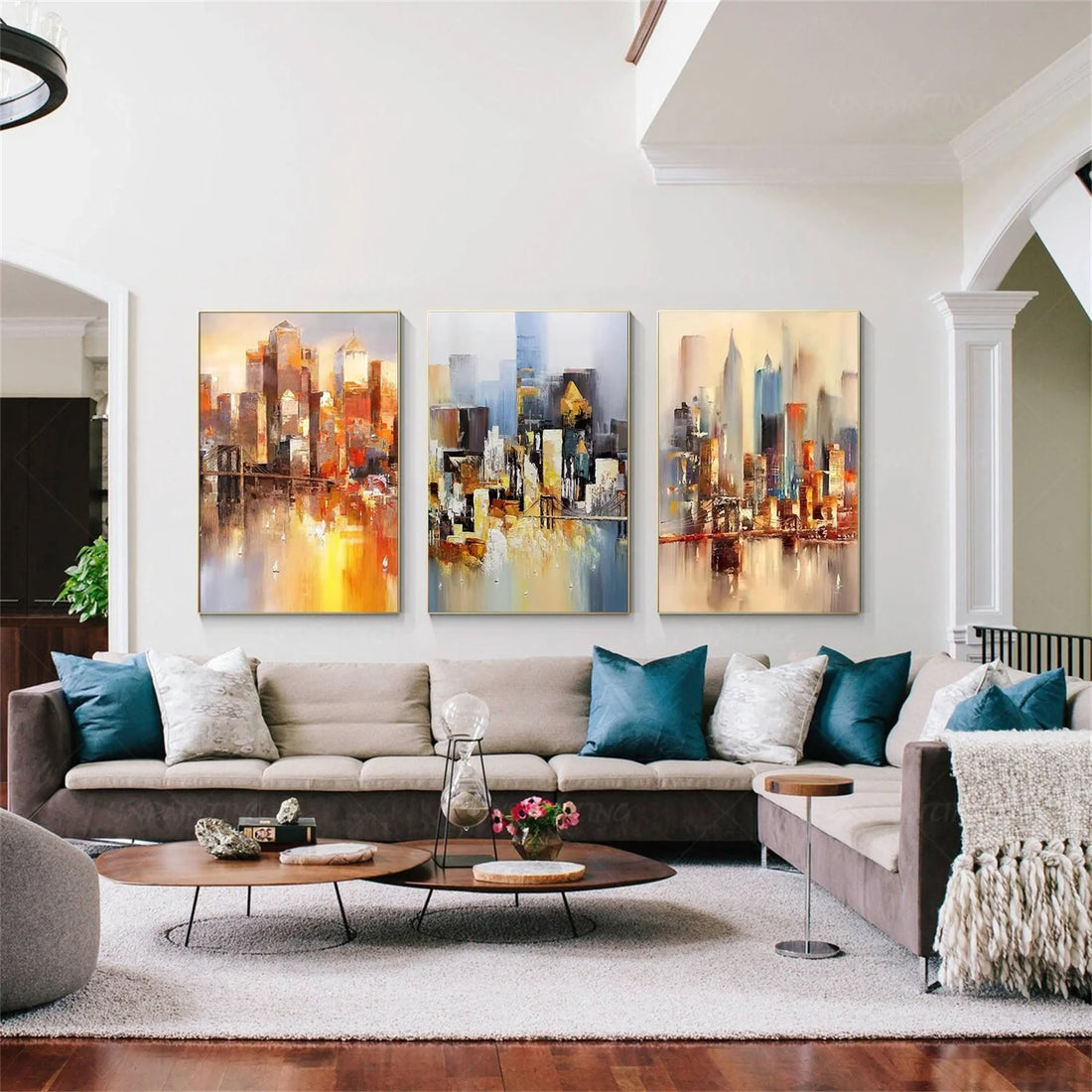 Abstract Canvas Art Set of 3 #WS679
