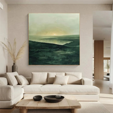 Green Minimalist Canvas Art #GT047