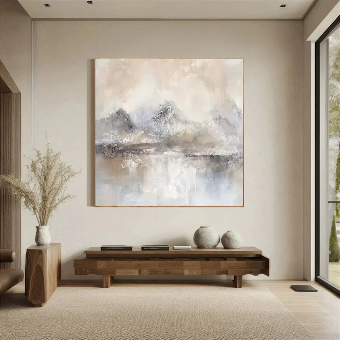 Abstract Mountain Canvas Art #MM270