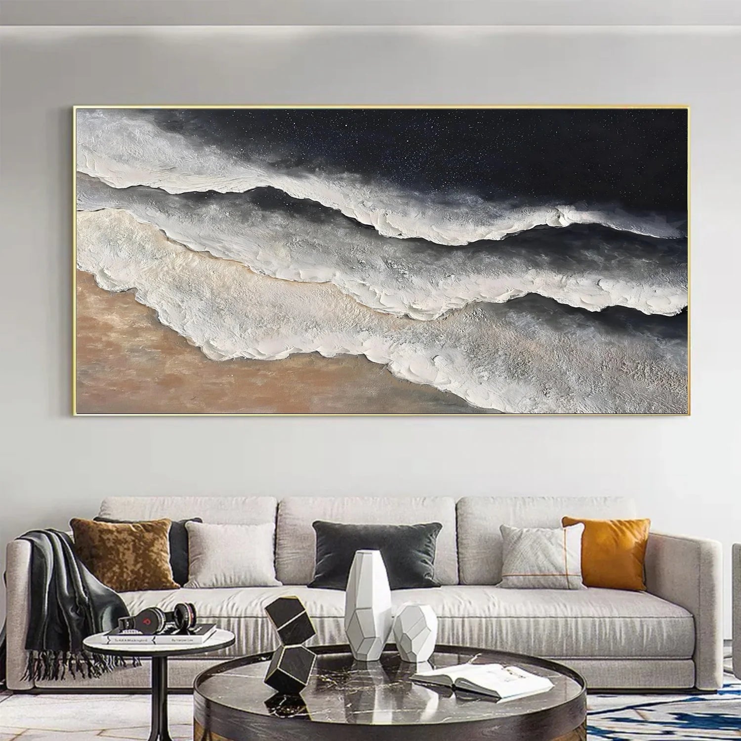 Sea & Sky Abstract Textured Wall Art #MS271