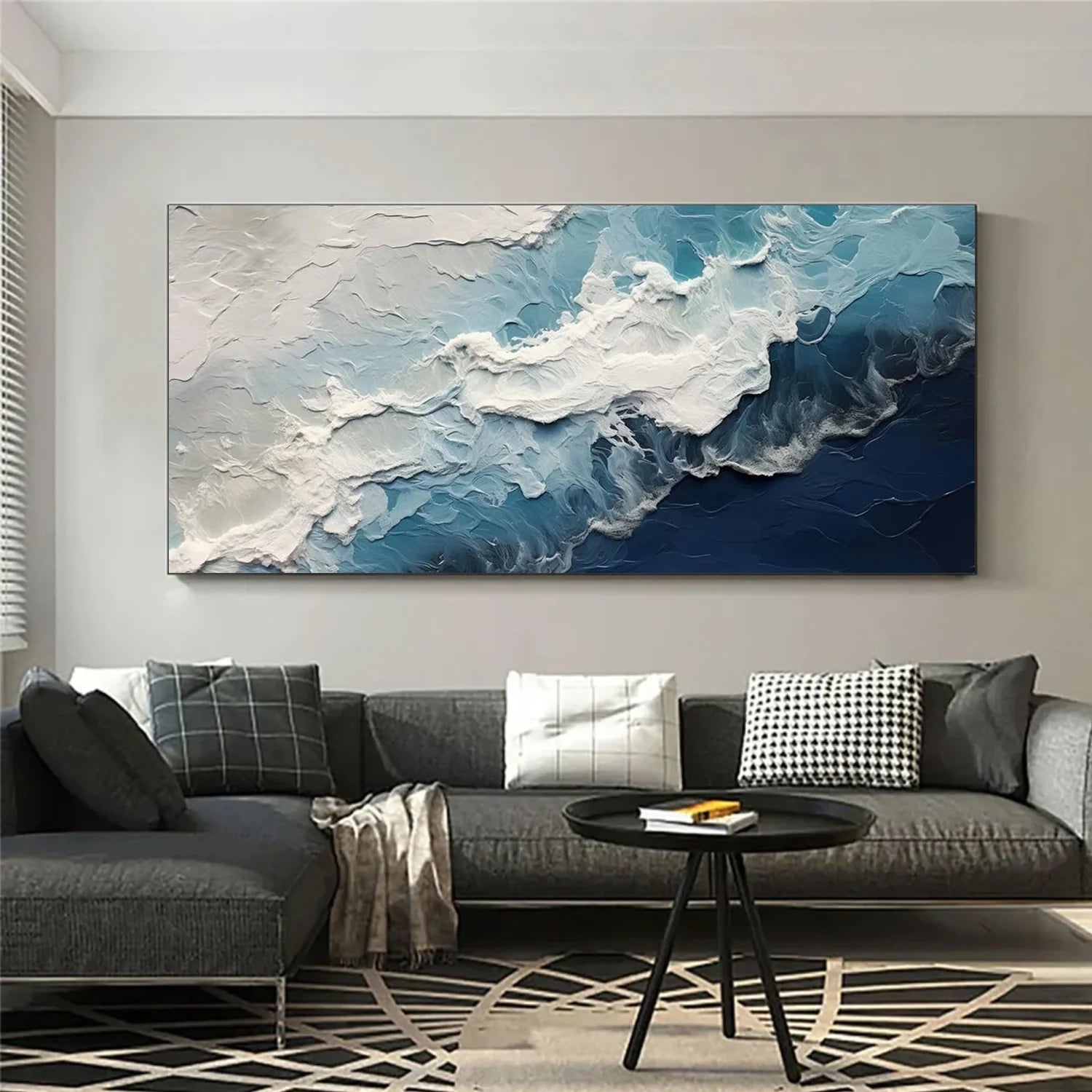 Sea & Sky Abstract Textured Wall Art #MS274