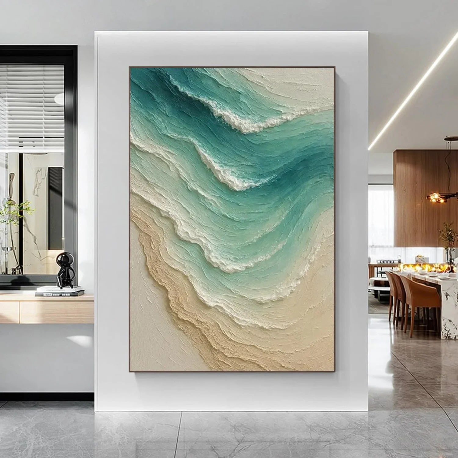 Sea & Sky Abstract Textured Wall Art #MS200