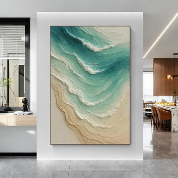 Sea & Sky Abstract Textured Wall Art #MS200