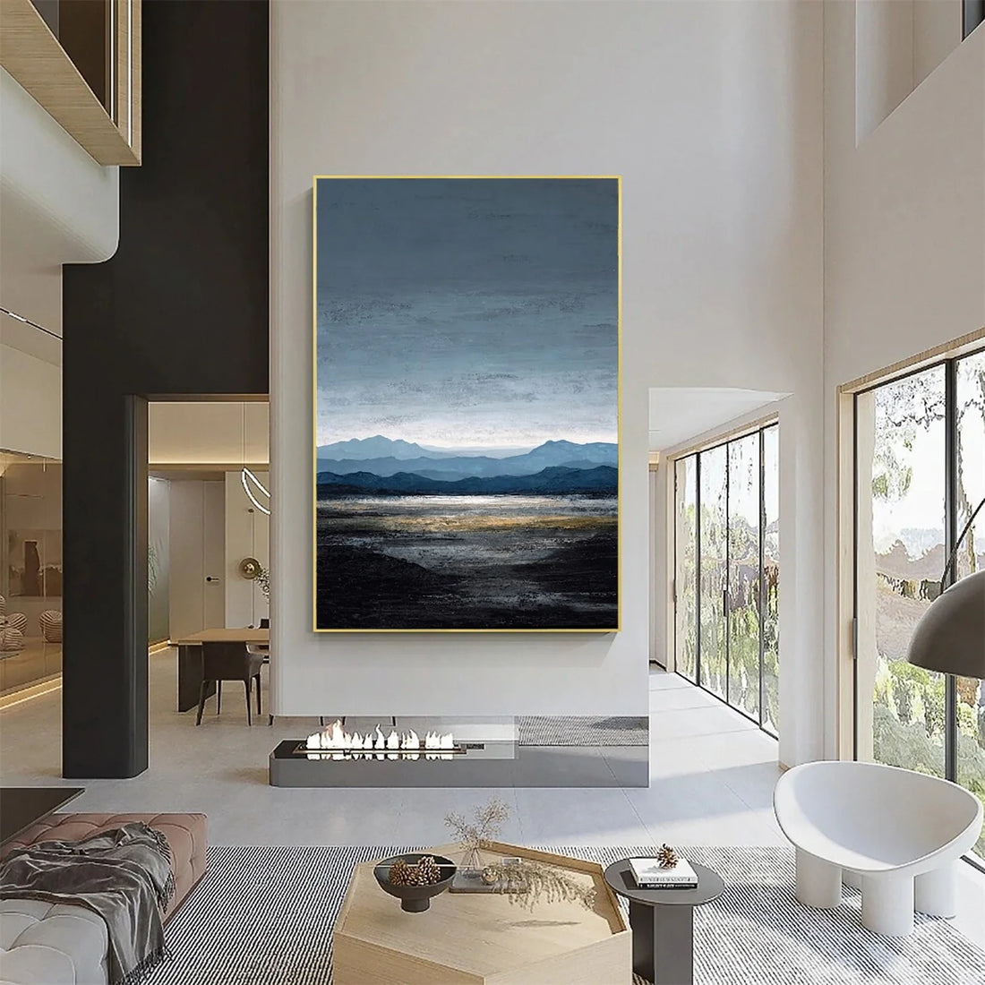 Abstract Mountain Canvas Art #MM396