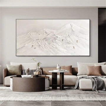 Skiing Sport Textured Wall Art #SA046