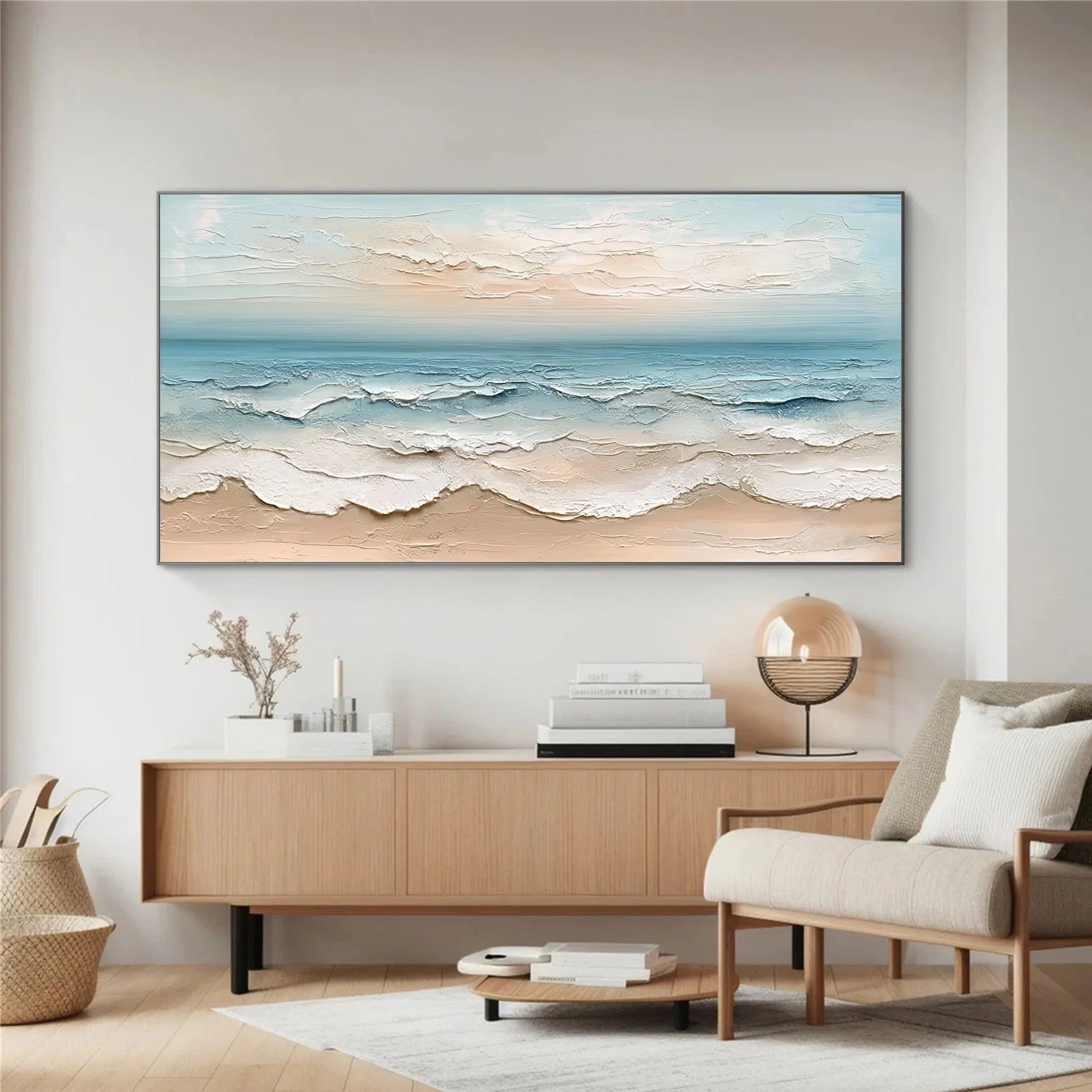 Sea & Sky Abstract Textured Wall Art #MS137