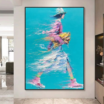 Abstract Portrait Textured Wall Art #AP072