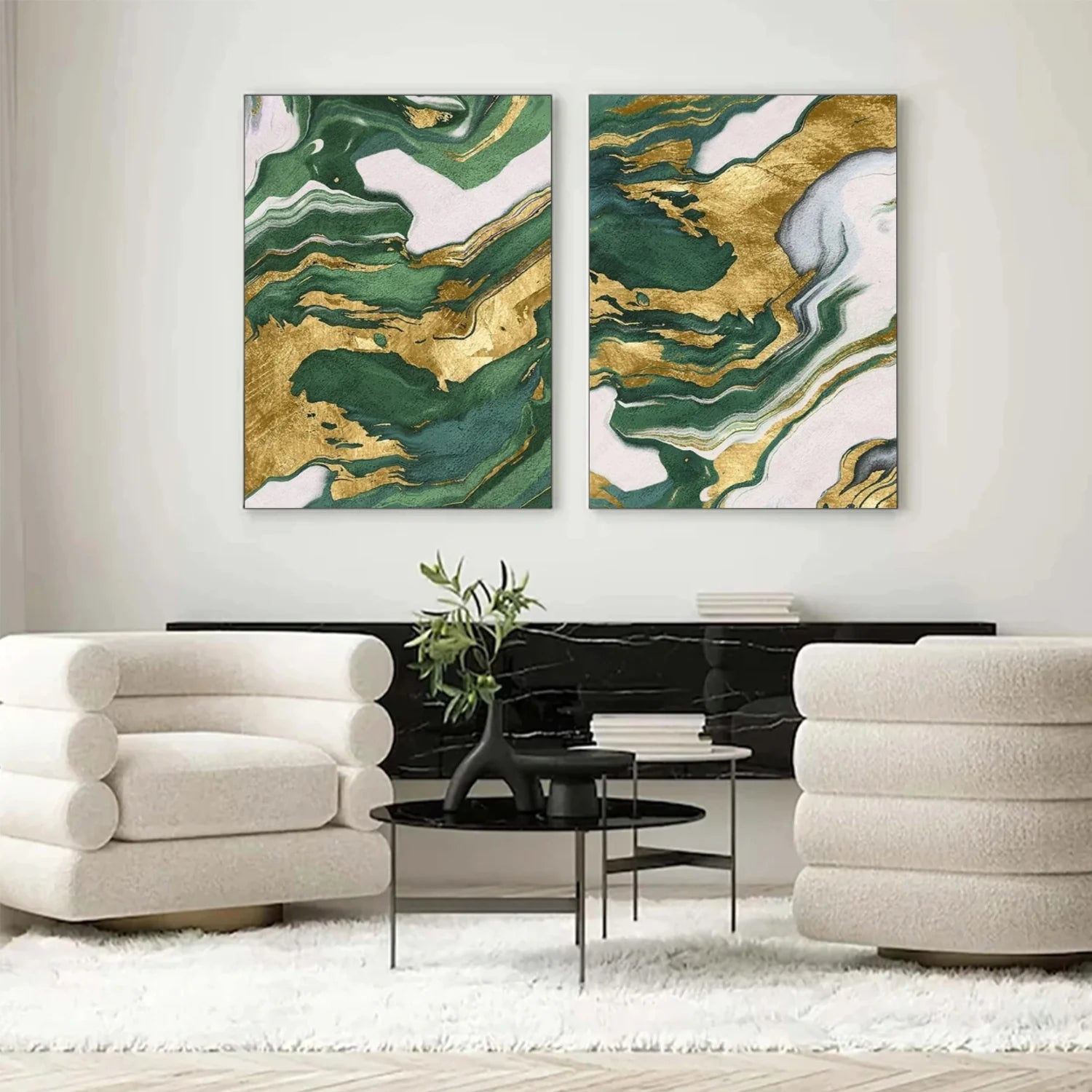 Abstract Canvas Art Set of 2 #WS858