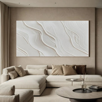 White Minimalistic Textured Art #MM225