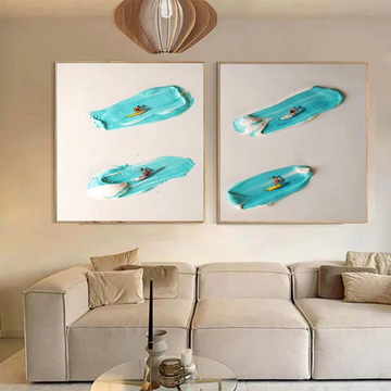 Surfing Sport Textured Wall Art Set of 2 #SA092