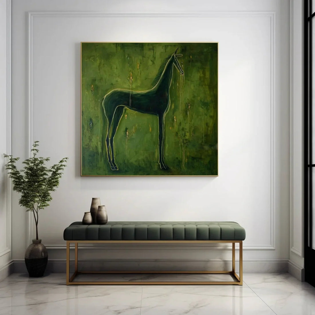 Abstract Animal Horse Wall Art #AL183
