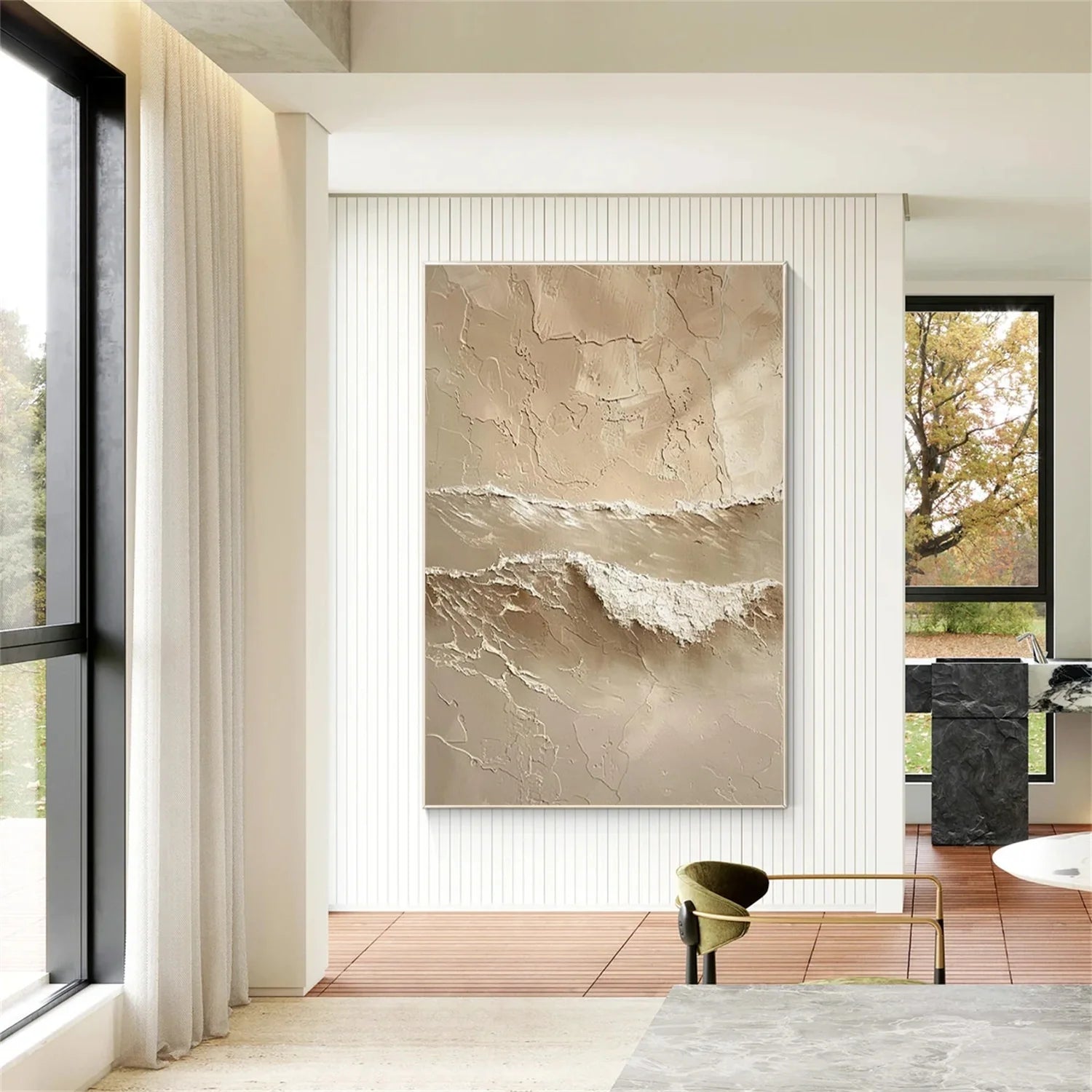 Sea & Sky Abstract Textured Wall Art #MS242