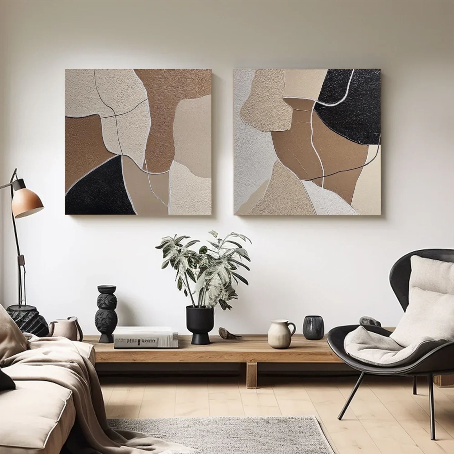 Abstract Canvas Art Set of 2 #WS807