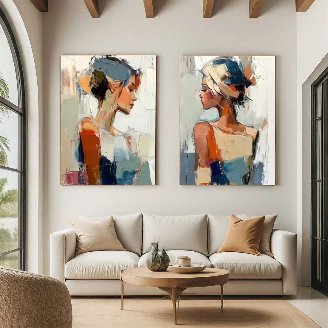 Abstract Portrait Wall Art Set of 2 #AP085