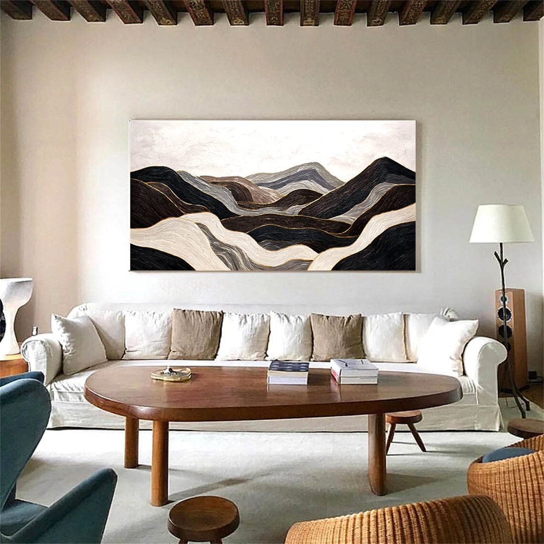 Abstract Mountain Canvas Art #MM394