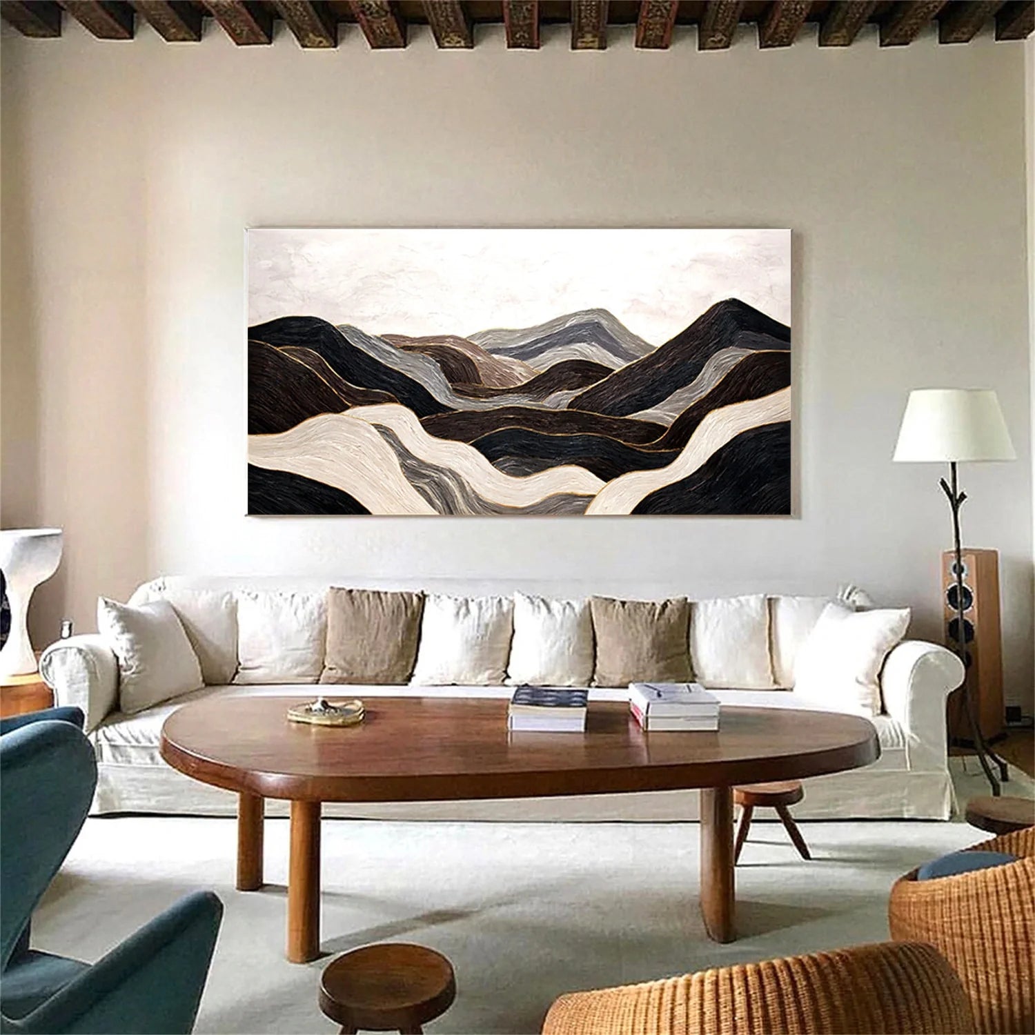Abstract Mountain Canvas Art #MM394