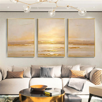 Sea & Sky Abstract Wall Art Set of 3 #MS258