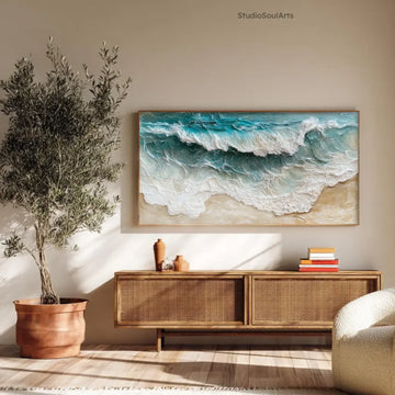 Sea & Sky Abstract Textured Wall Art #MS207