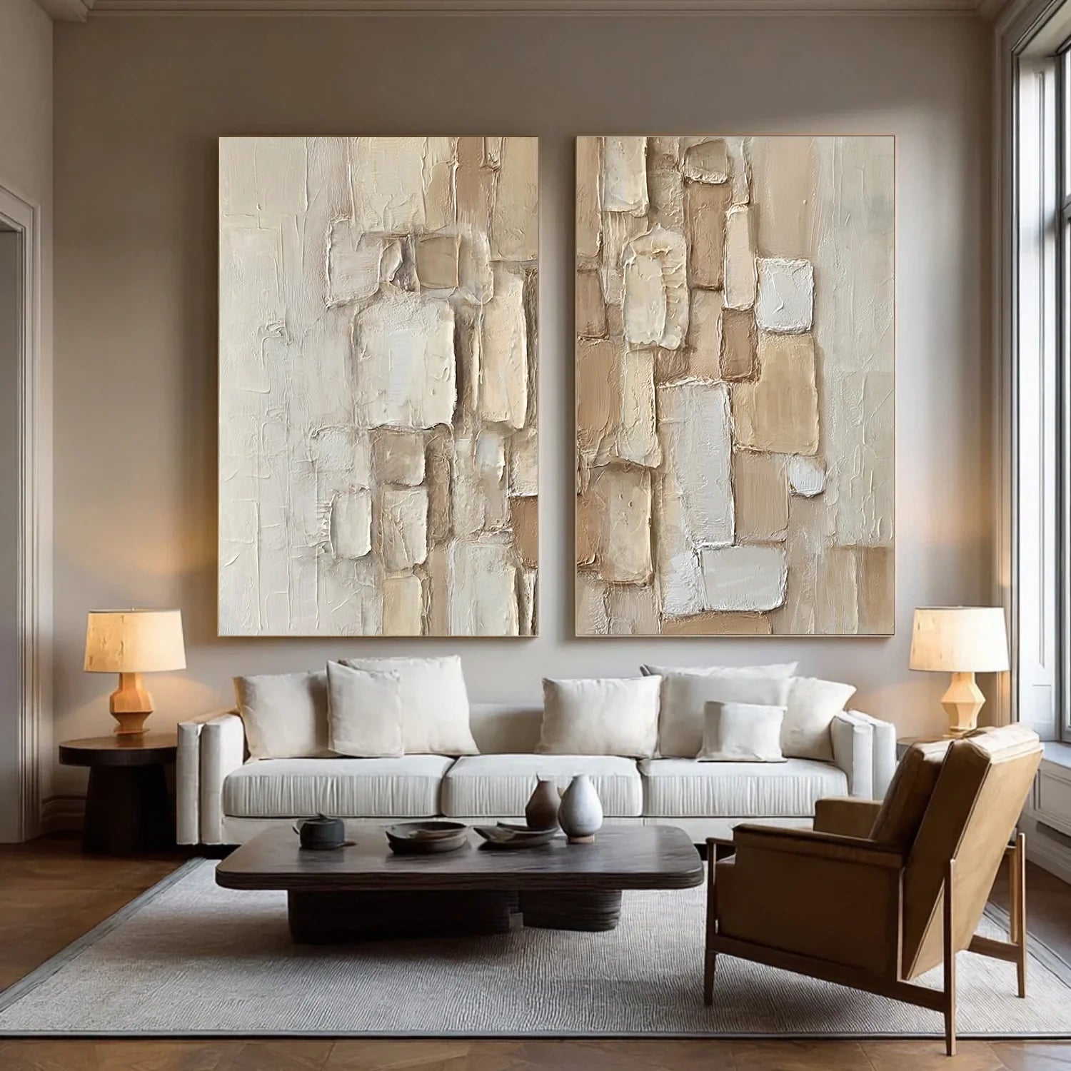Abstract Textured Canvas Art Set of 2 #WS824