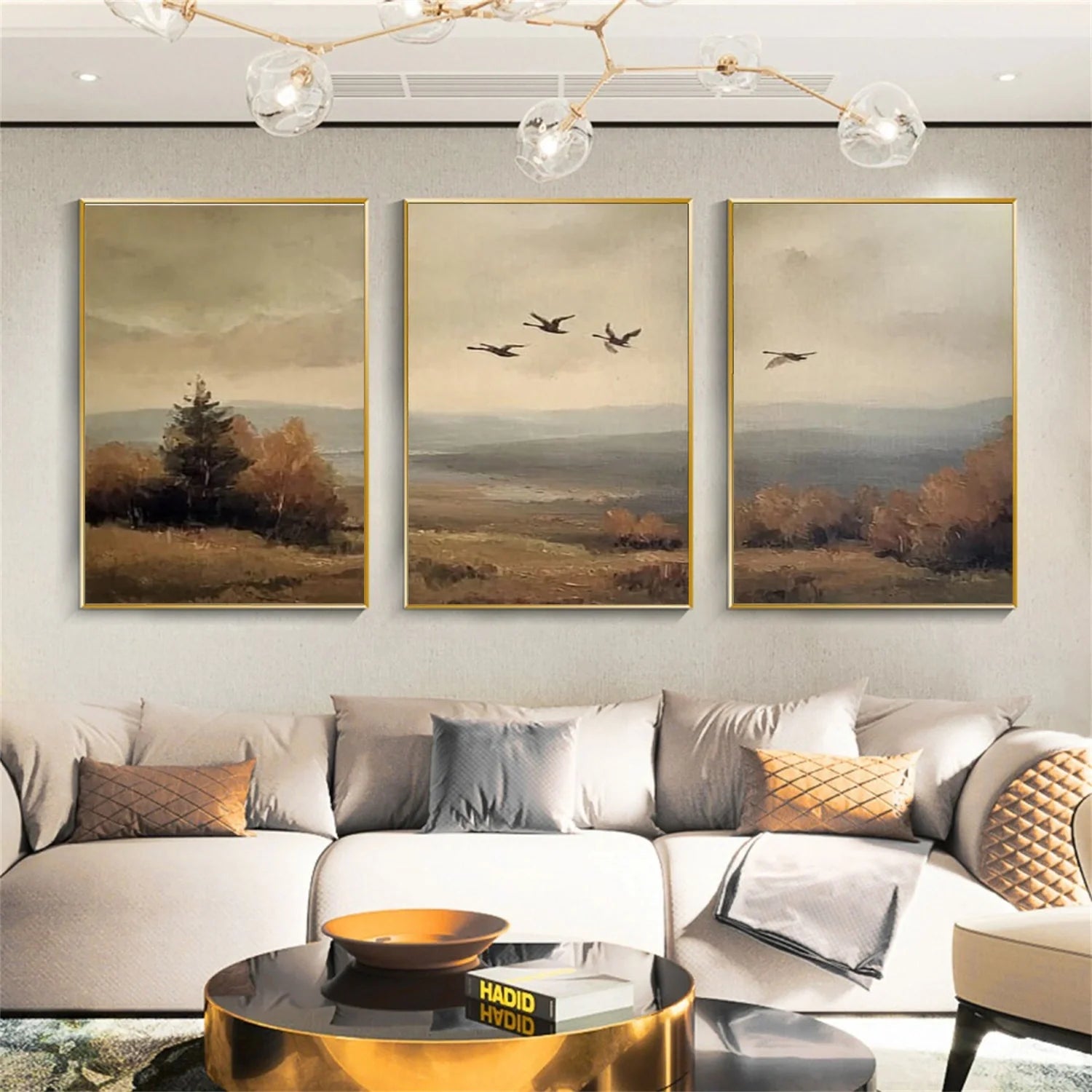 Flower & Tree Abstract Wall Art Set of 3 #ML154