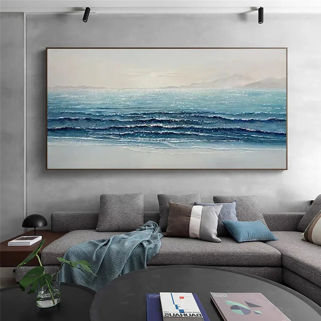 Sea & Sky Abstract Textured Wall Art #MS206