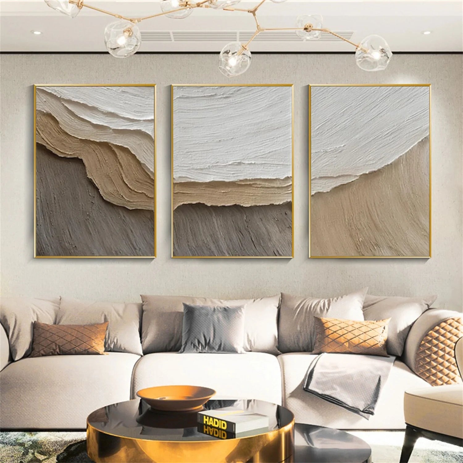 Minimalist Textured Canvas Art Set of 3 #MM383