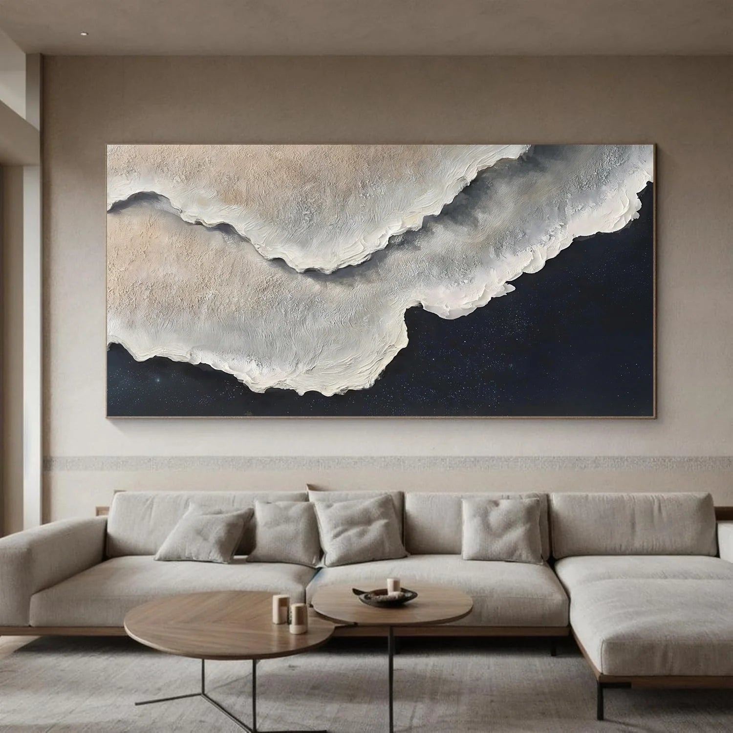Sea & Sky Abstract Textured Wall Art #MS272
