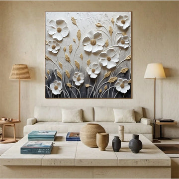 Flower & Tree Abstract Textured Wall Art #ML043