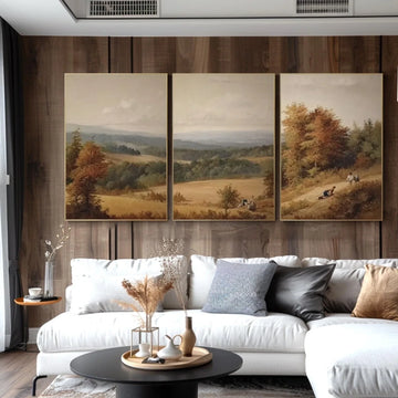 Flower & Tree Abstract Wall Art Set of 3 #ML155