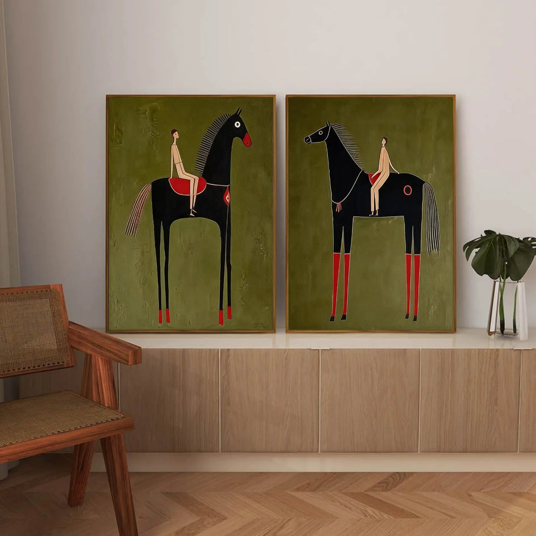 Vintage Americana Art Set of 2 #AP115