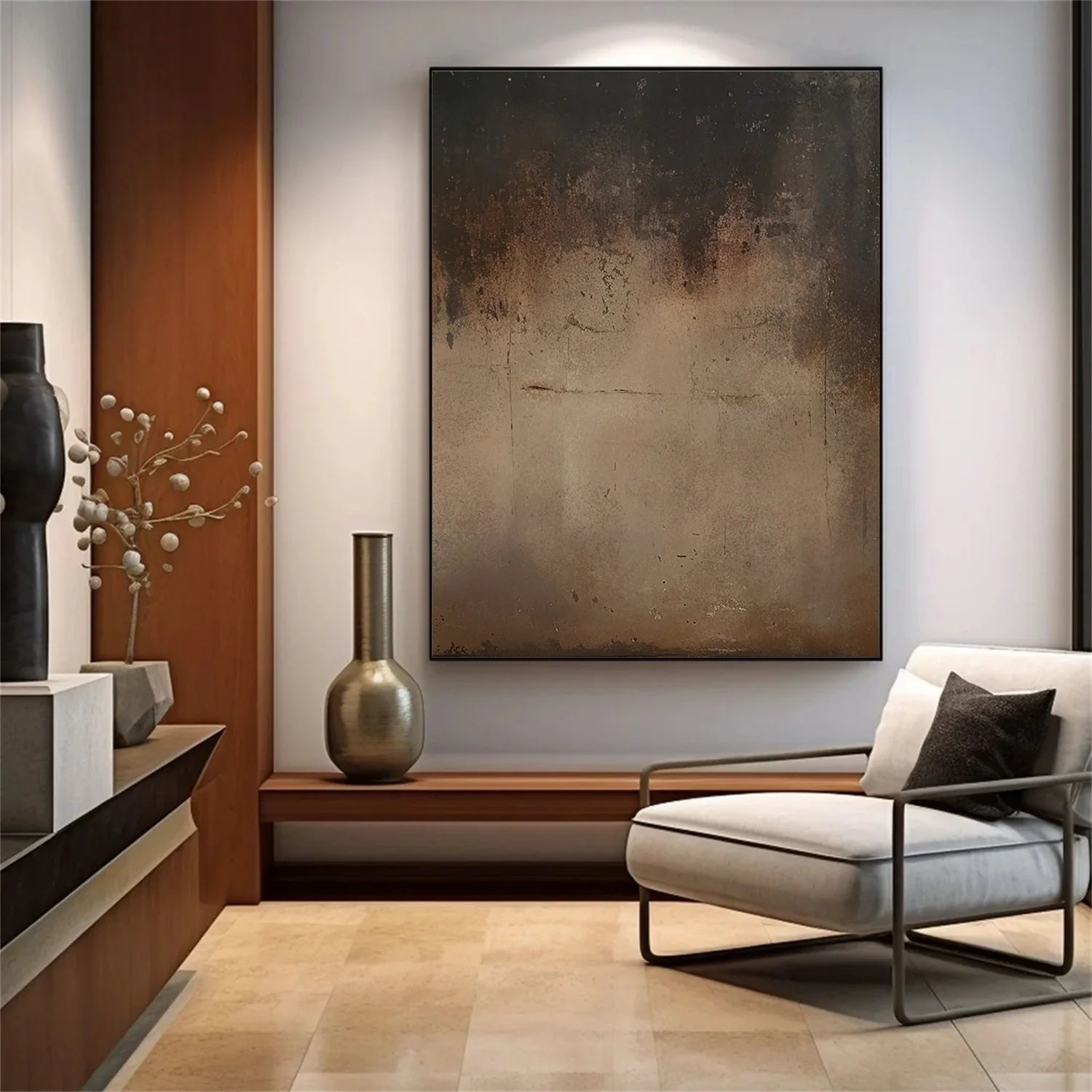 Beige and Brown Abstract Tranquility #WS518