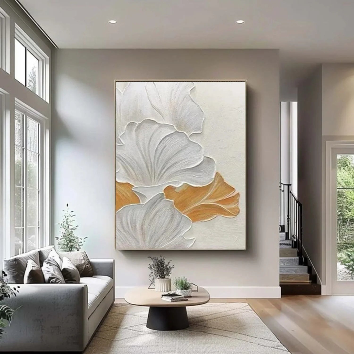 Flower & Tree Abstract Textured Wall Art #ML230