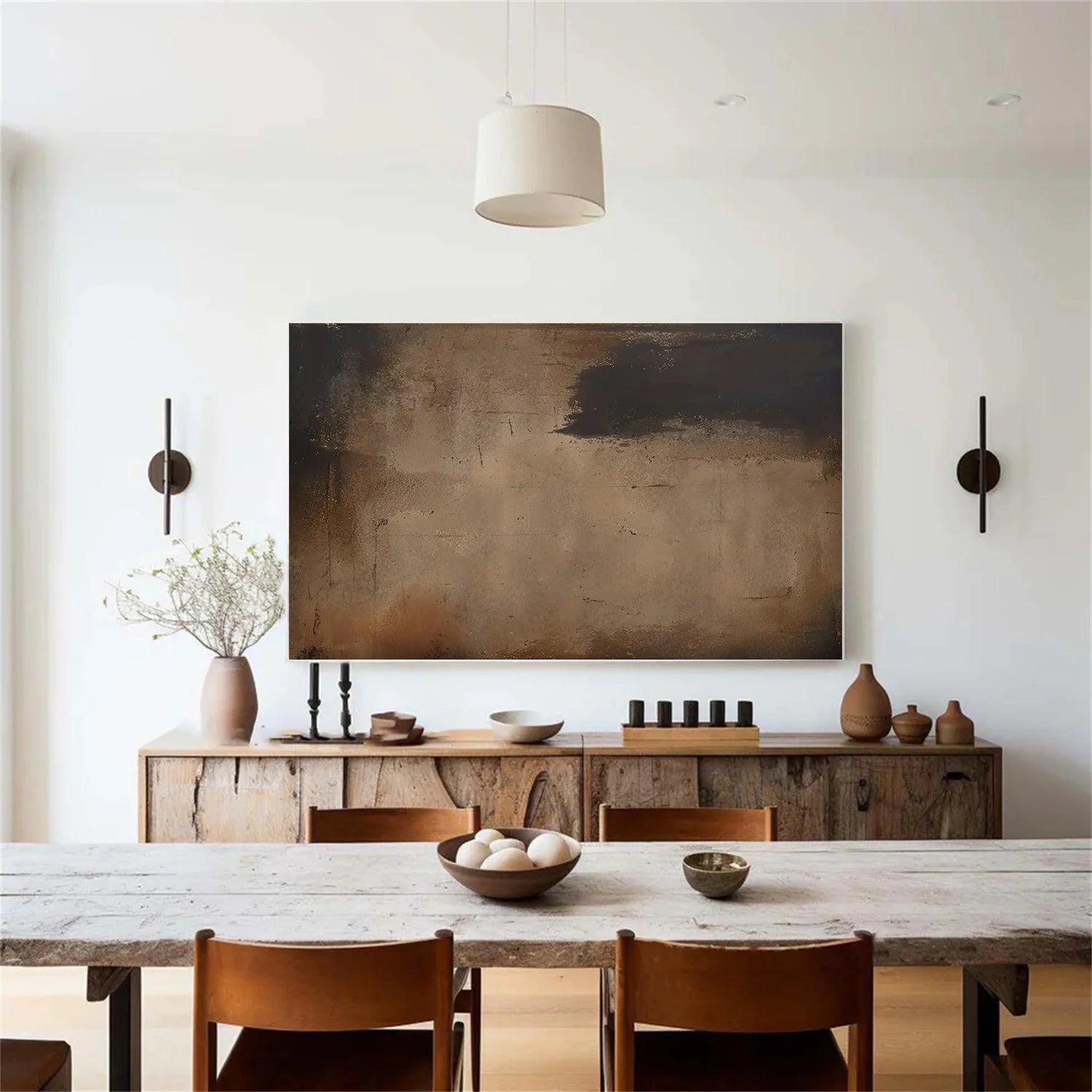 Beige and Brown Abstract Tranquility #WS523