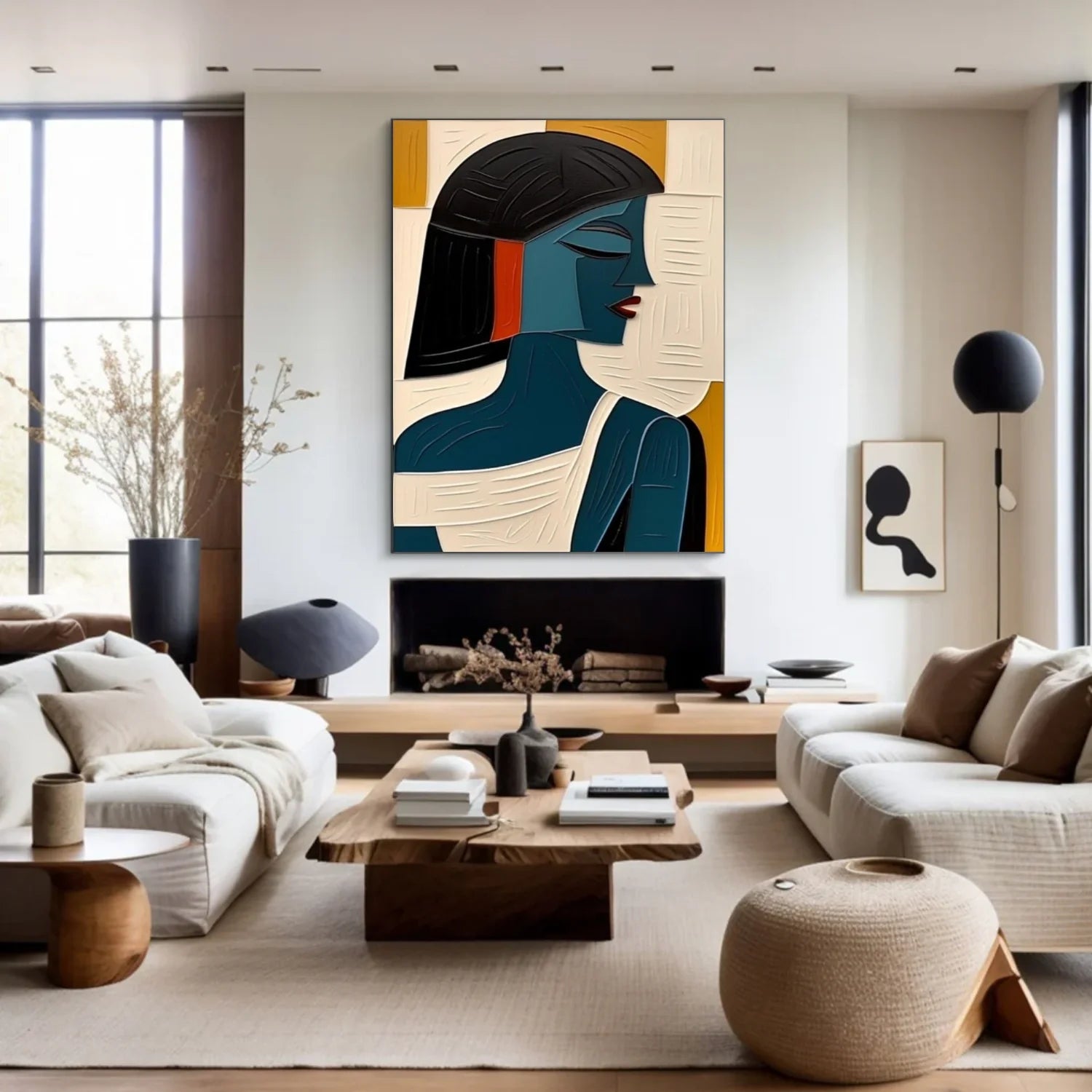 Abstract Portrait Textured Wall Art #AP069