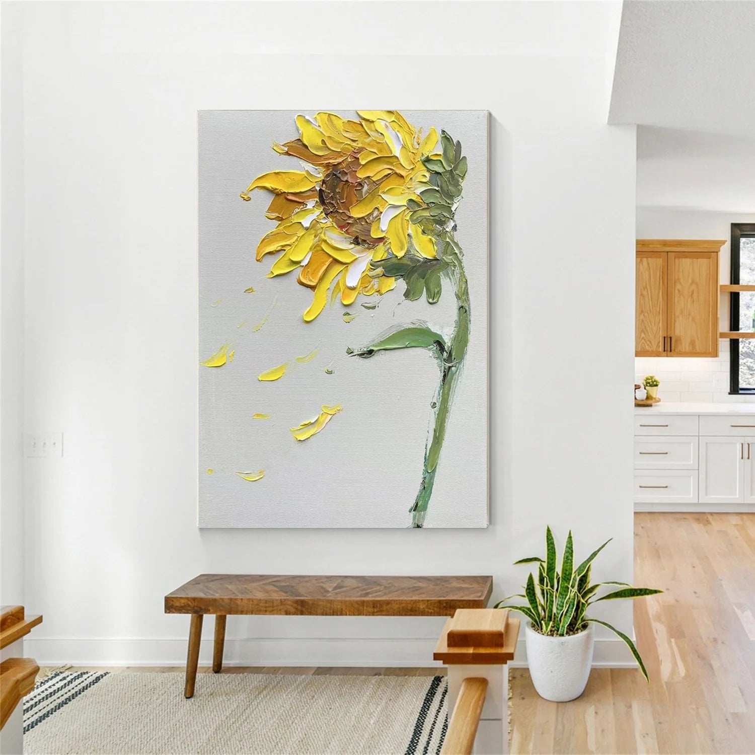 Flower & Tree Abstract Textured Wall Art #ML124