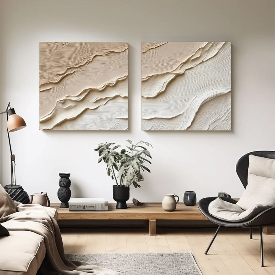 Minimalist Textured Canvas Art Set of 2 #MM378