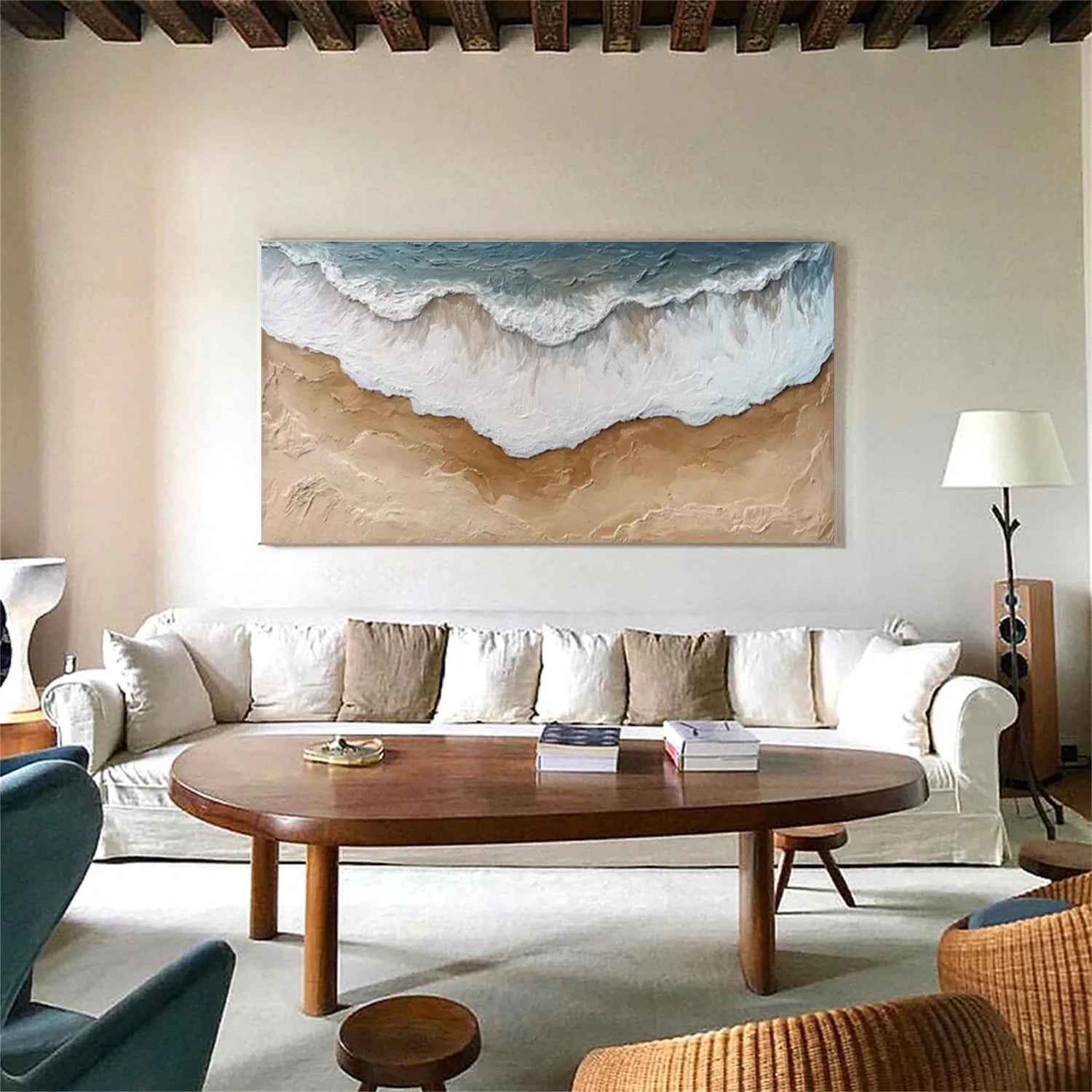 Sea & Sky Abstract Textured Wall Art #MS229