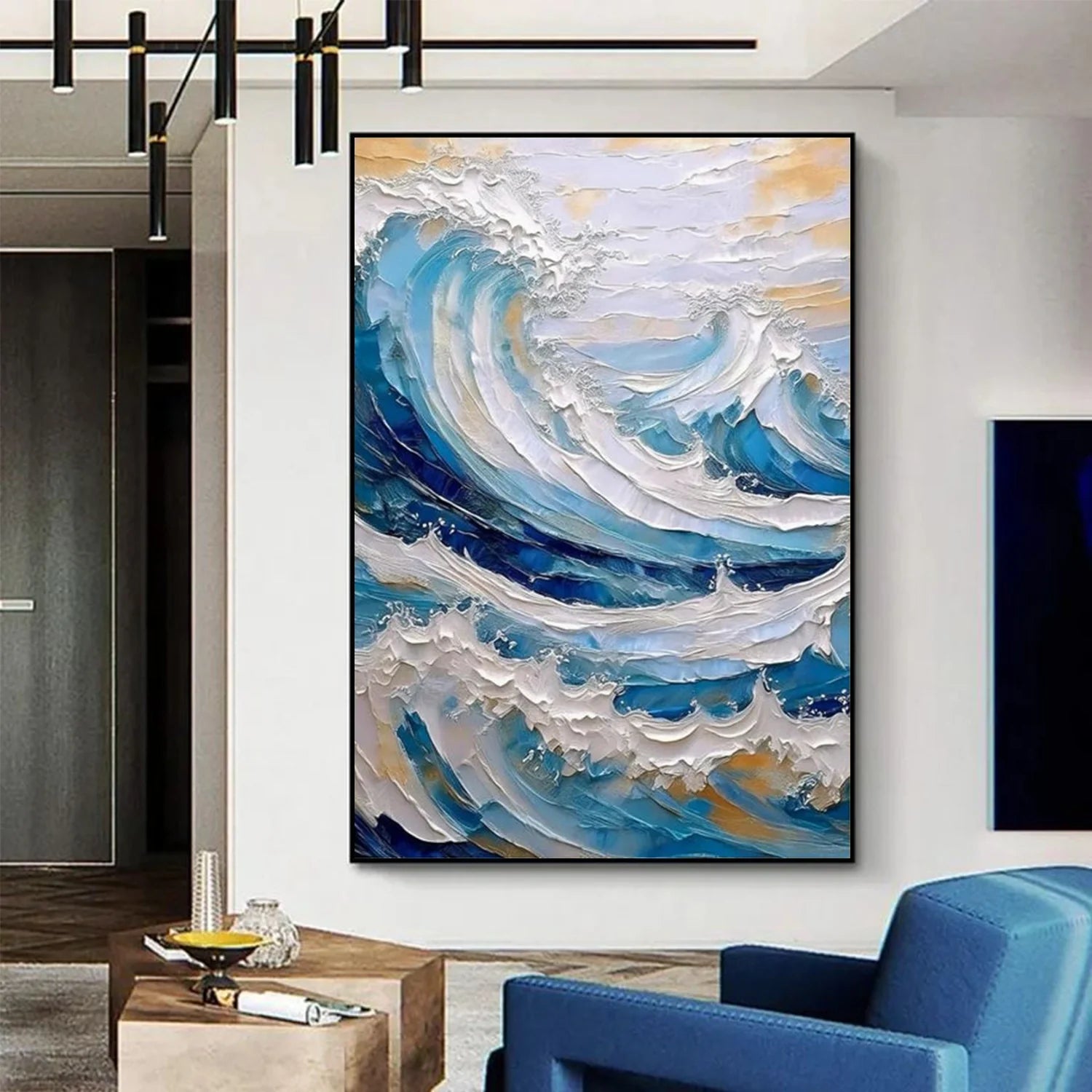 Sea & Sky Abstract Textured Wall Art #MS228