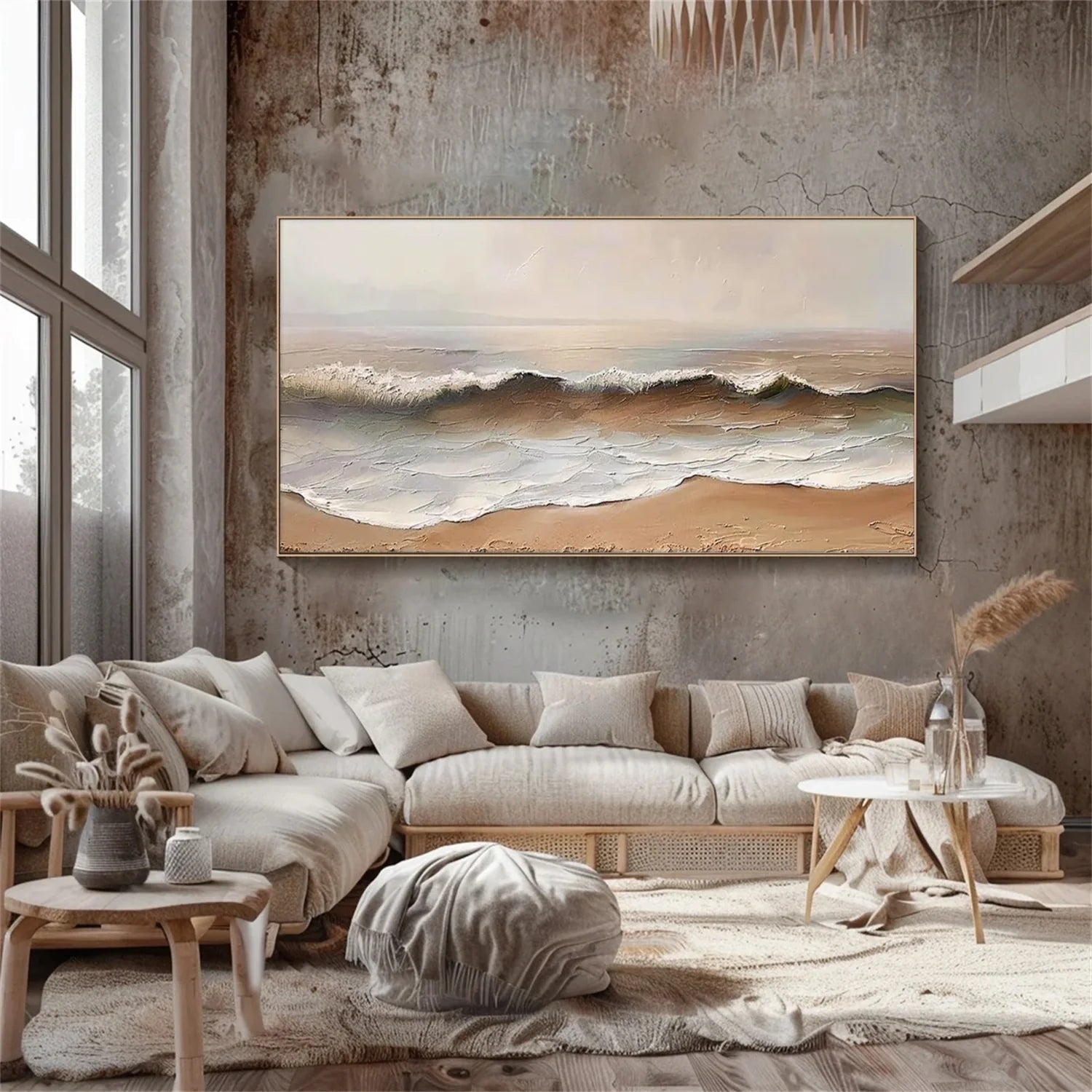Sea & Sky Abstract Textured Wall Art #MS177