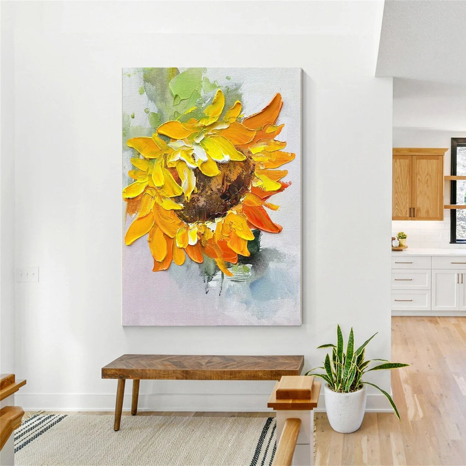 Flower & Tree Abstract Textured Wall Art #ML122