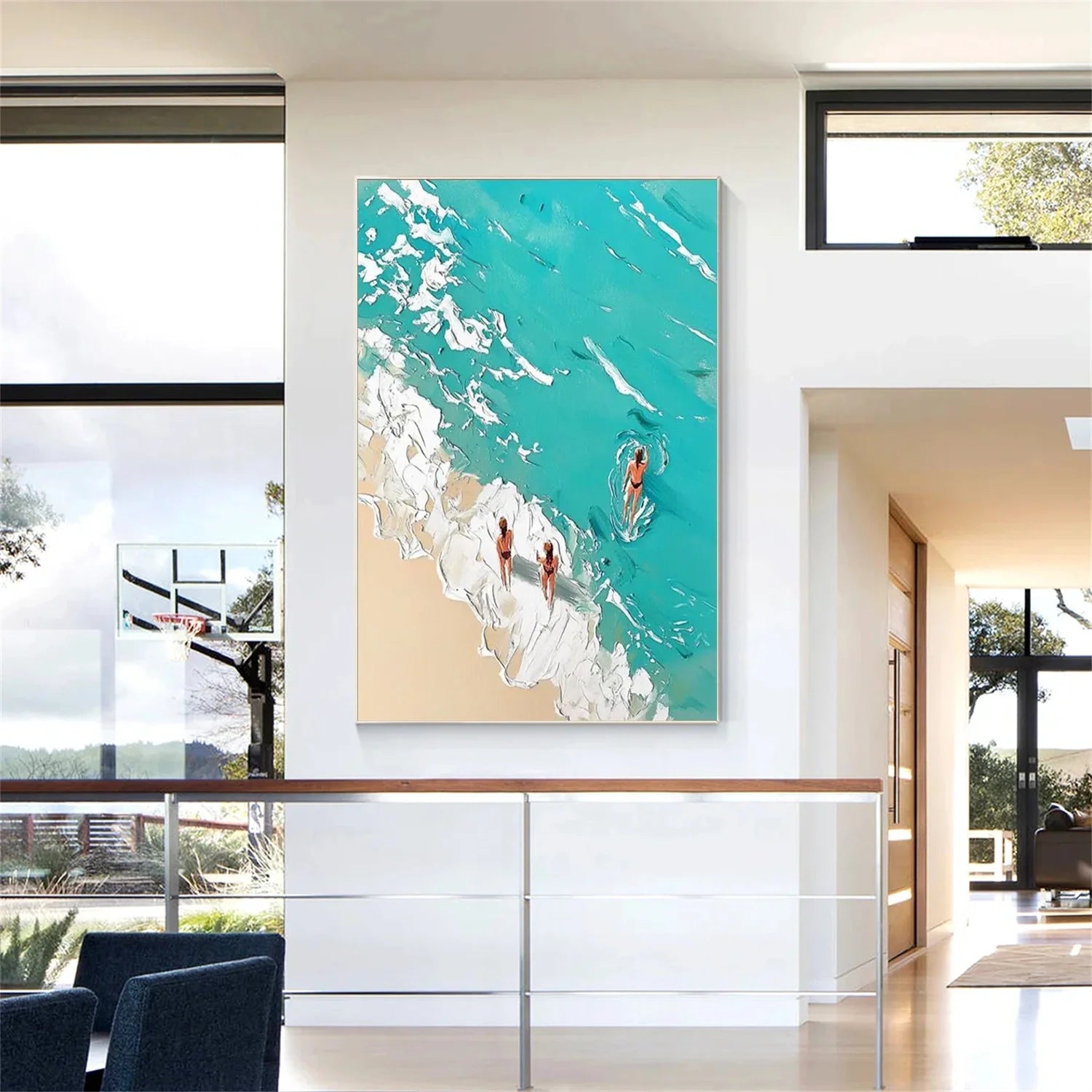 Swimming Sport Textured Wall Art #SA017