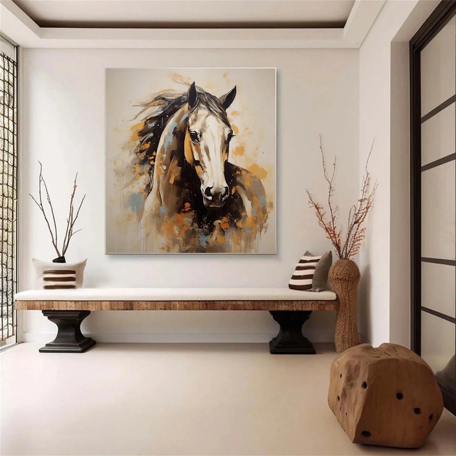 Abstract Animal Horse Wall Art #AL105