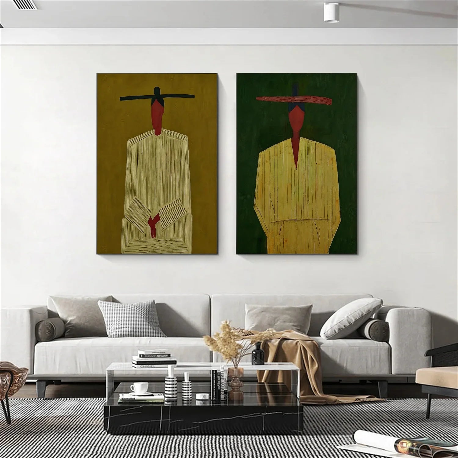 Abstract Portrait Wall Art Set of 2 #AP117