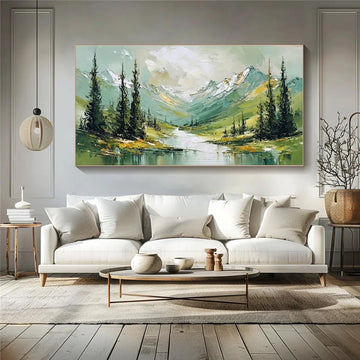 Abstract Mountain Canvas Art #MM395