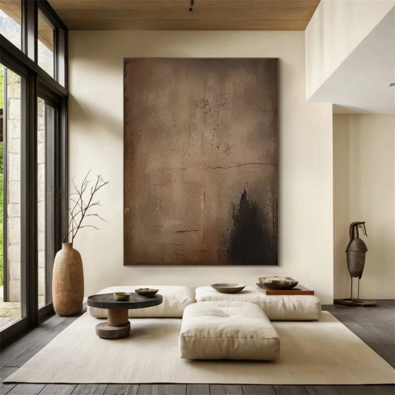 Beige and Brown Abstract Tranquility #WS521