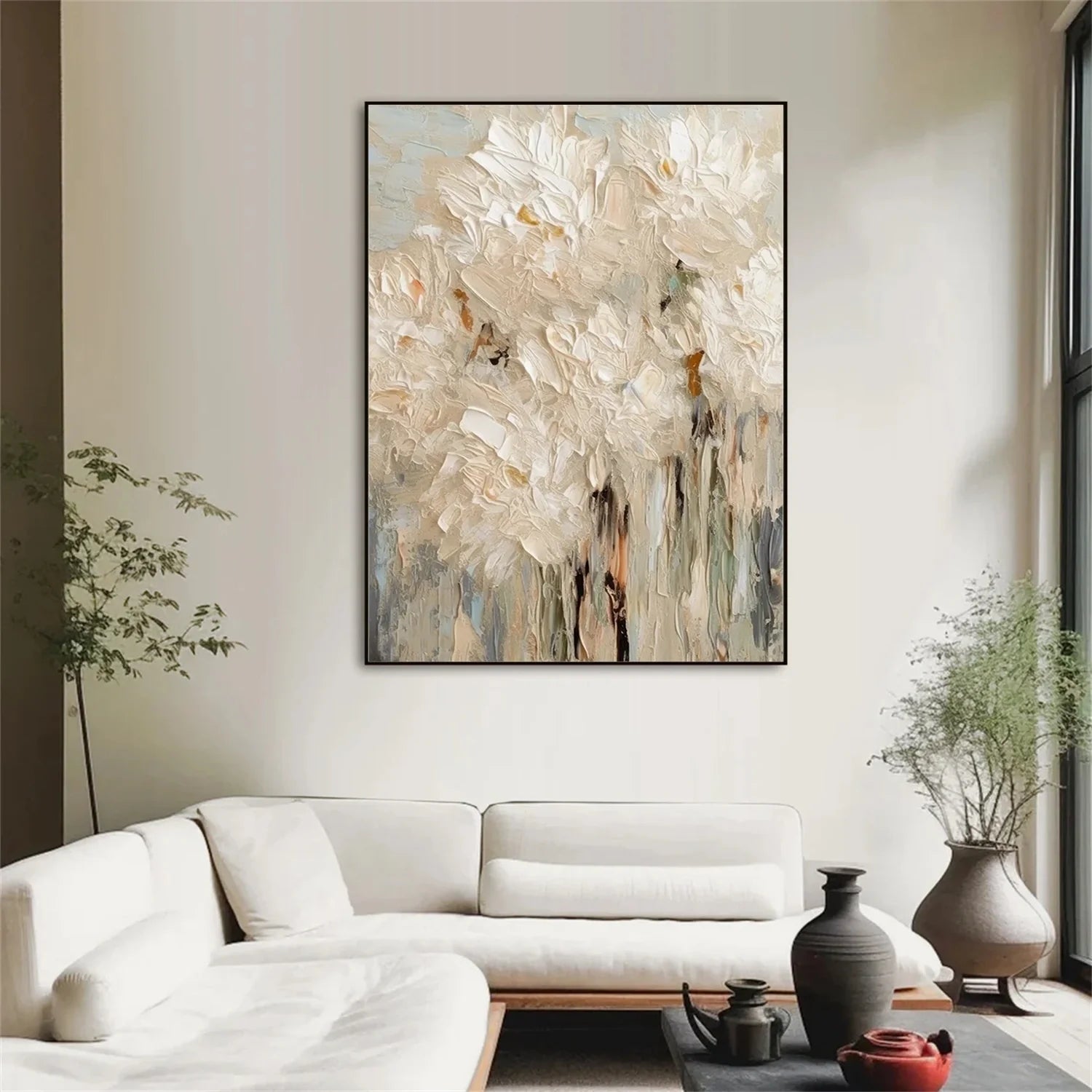 Flower & Tree Abstract Textured Wall Art #ML120