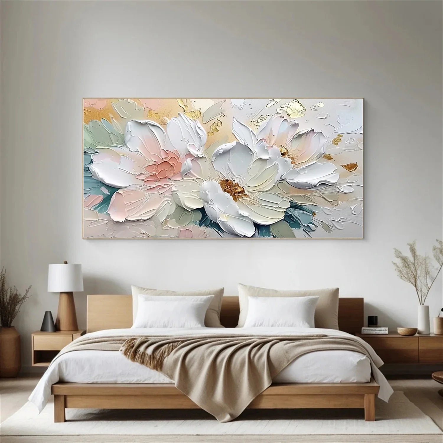Colorful Flower & Tree Abstract Textured Wall Art #ML087