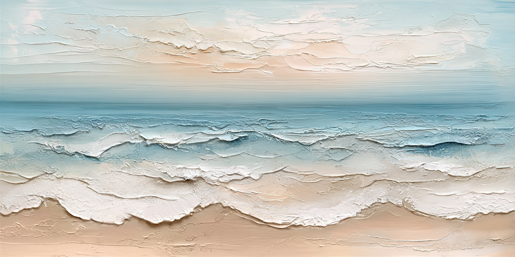 Sea & Sky Abstract Textured Wall Art #MS137
